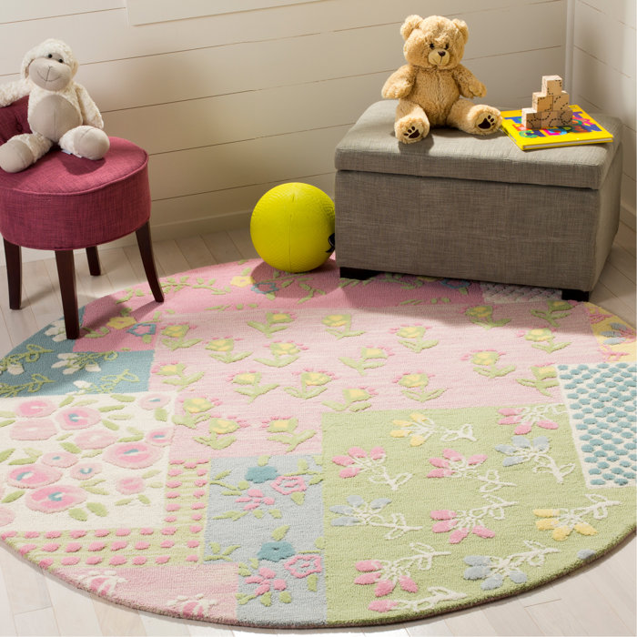 Kids HandTufted Pink/Green Area Rug & Reviews Birch Lane